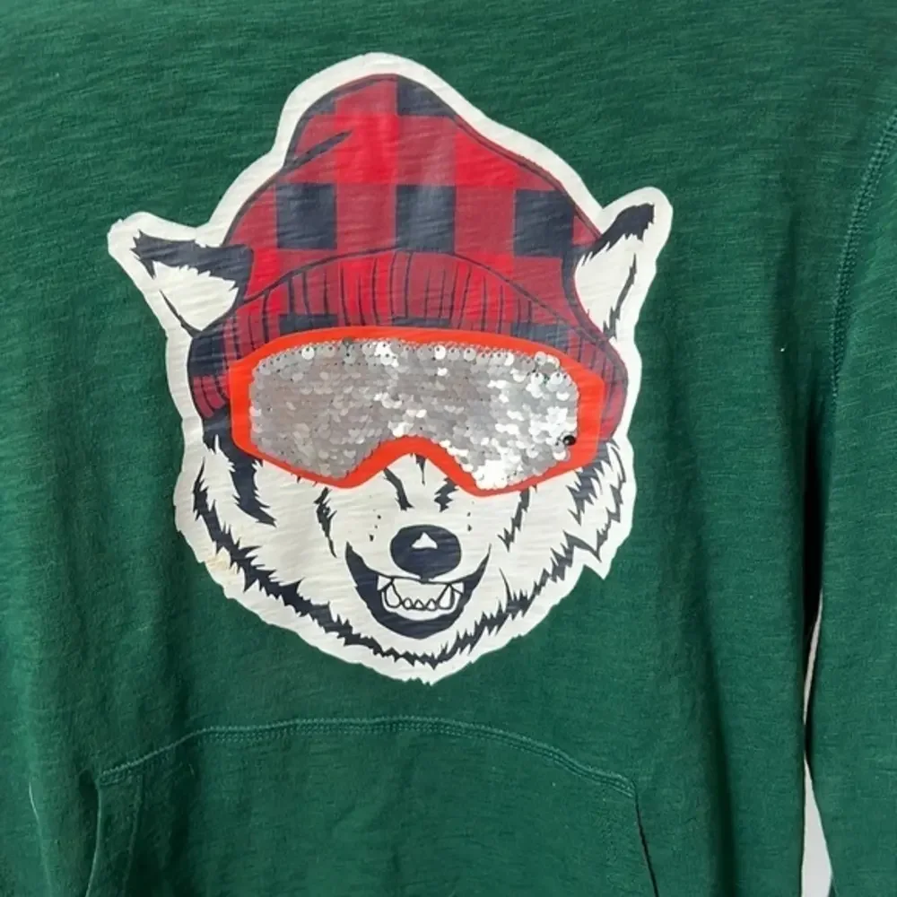 GAPS KIDS SIZE XL GREEN‎ WOLF LONG SLEEEVE SHIRT. NEW WITHOUT TAGS